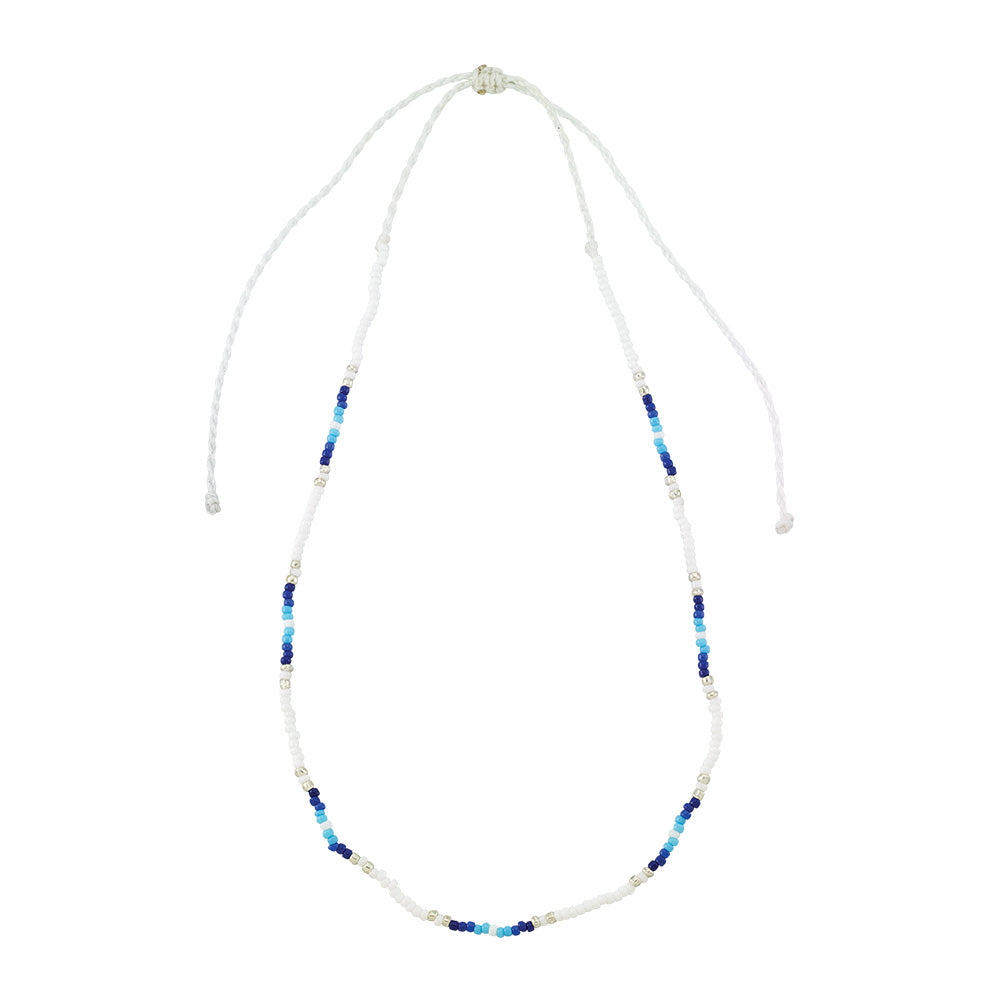 Ocean Blue Seed Bead Necklace