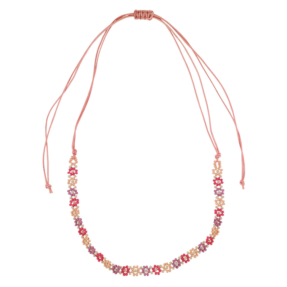 Boho Daisy Seedbead Necklace
