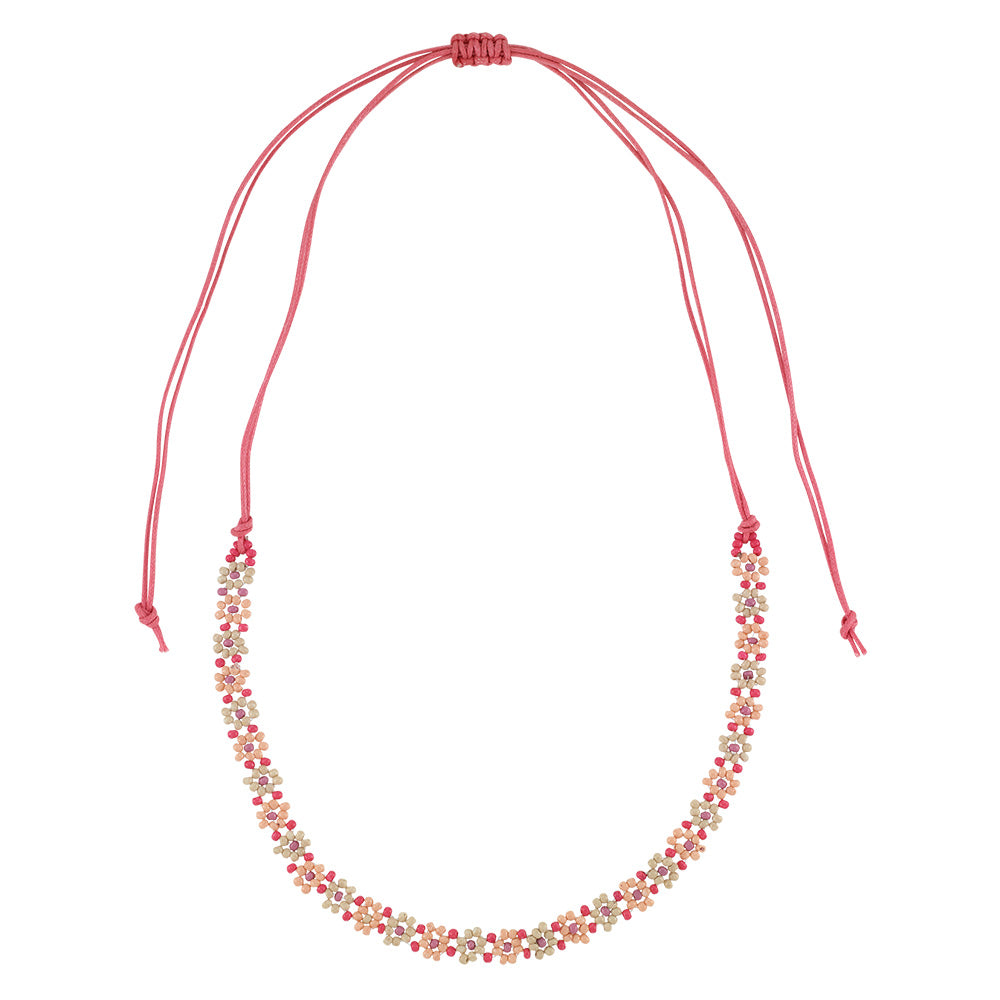 Boho Daisy Seedbead Necklace