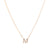 Gold Crystal Initial Pave Necklace