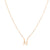 Gold Crystal Initial Pave Necklace