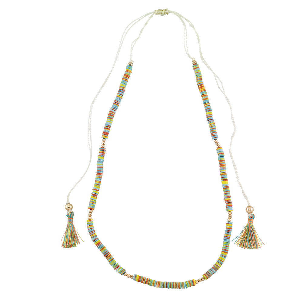 Multi-Colored Sequin Station Necklace