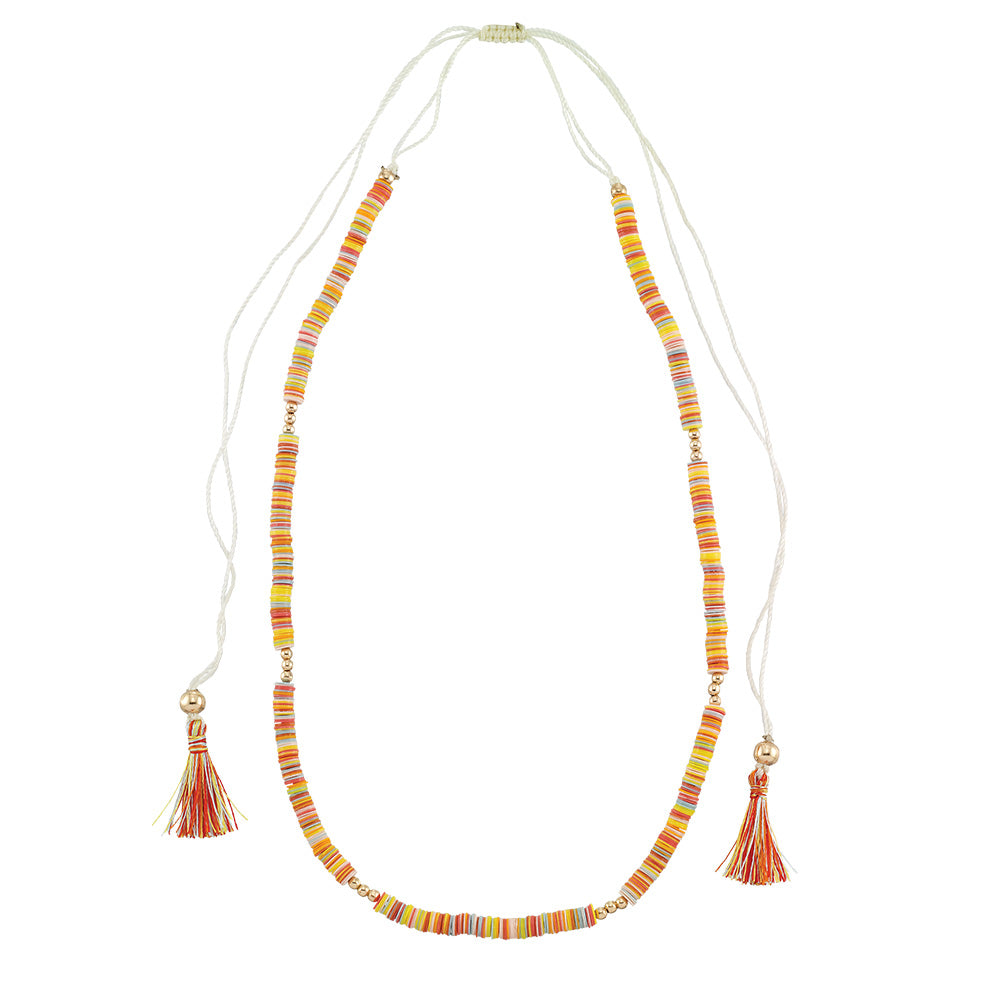 Multi-Colored Sequin Station Necklace