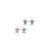 Silver Sea Turtle Opal Earring Studs