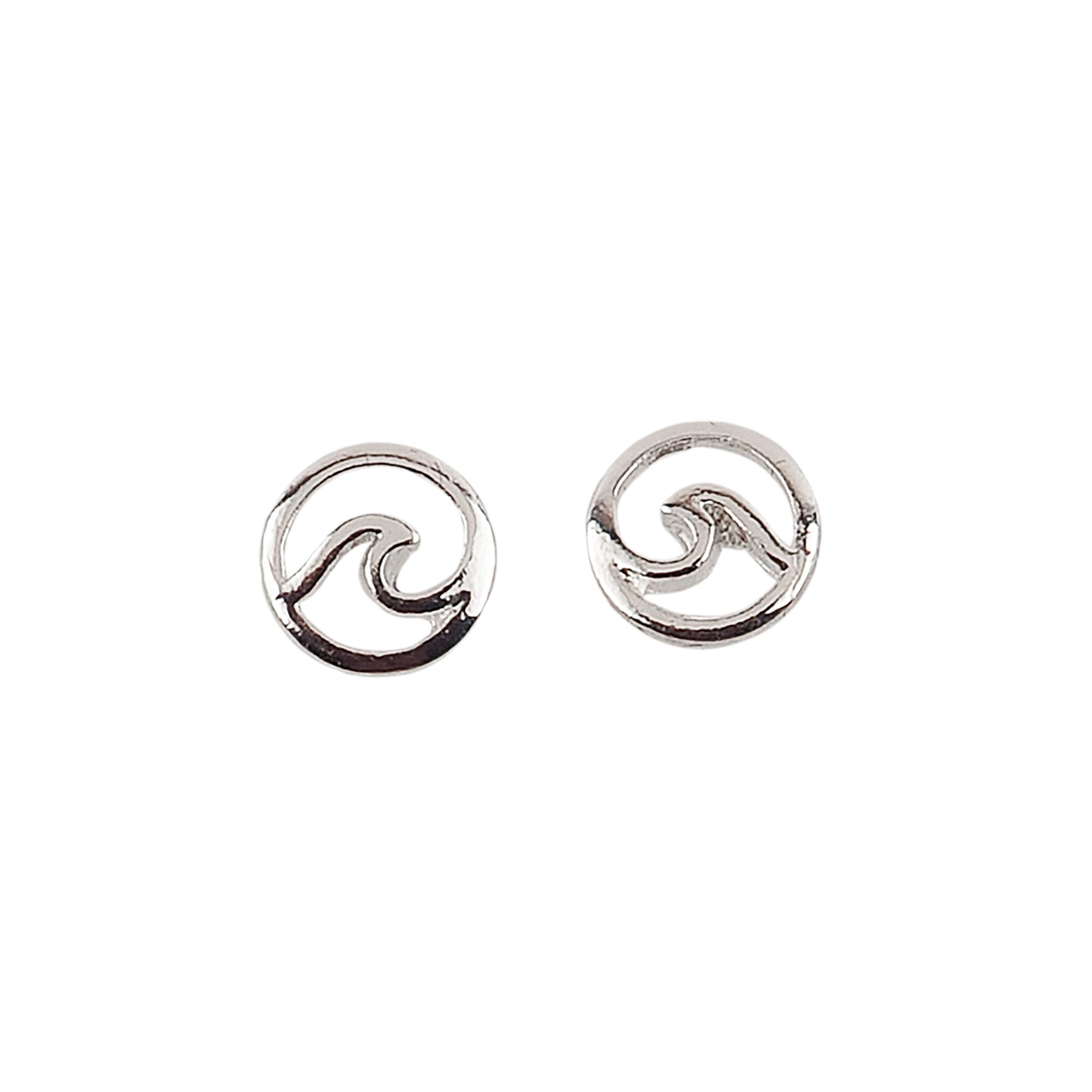 Circle Wave Stud Earrings - Viva life Jewellery