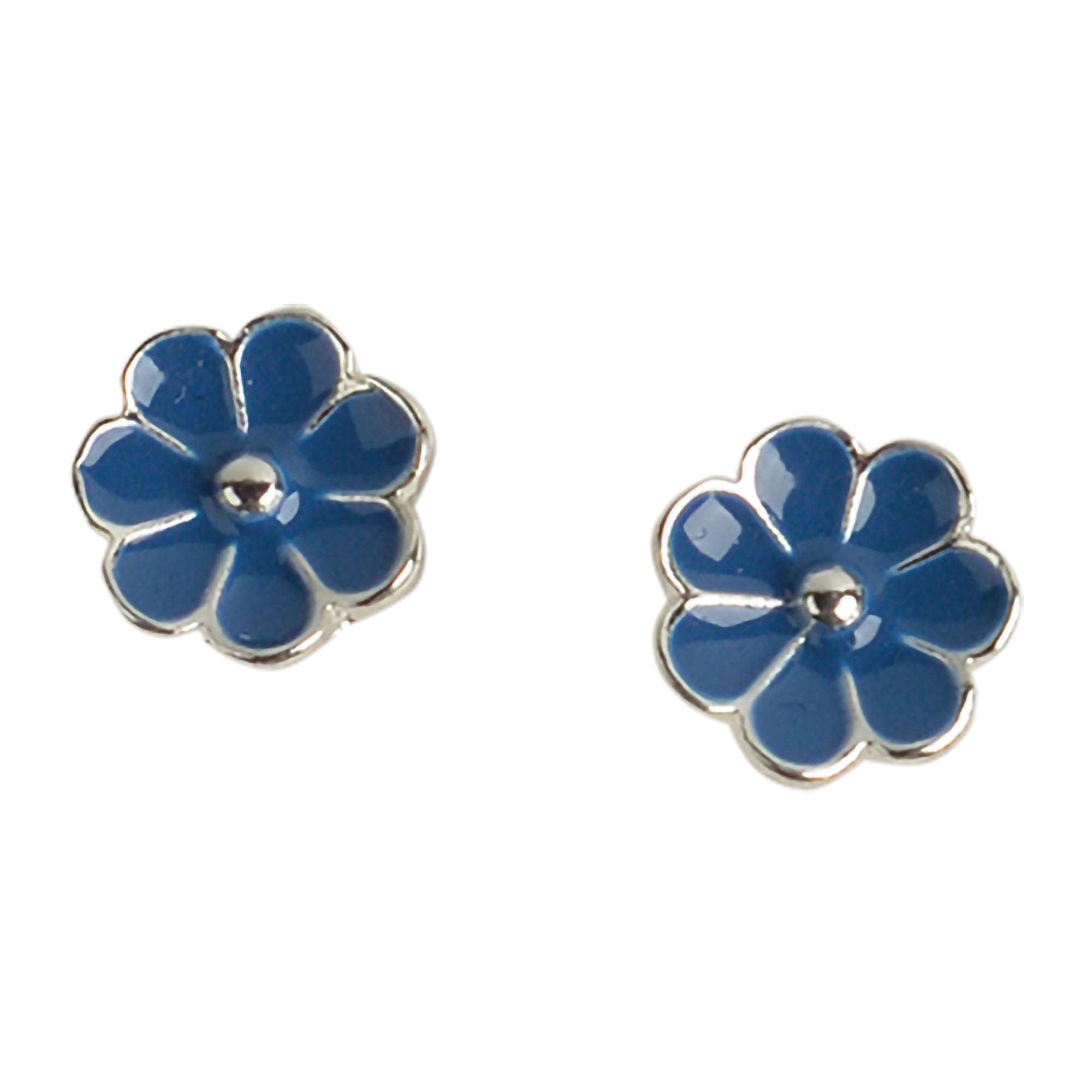 Enamel Daisy Stud Earrings - Viva life Jewellery