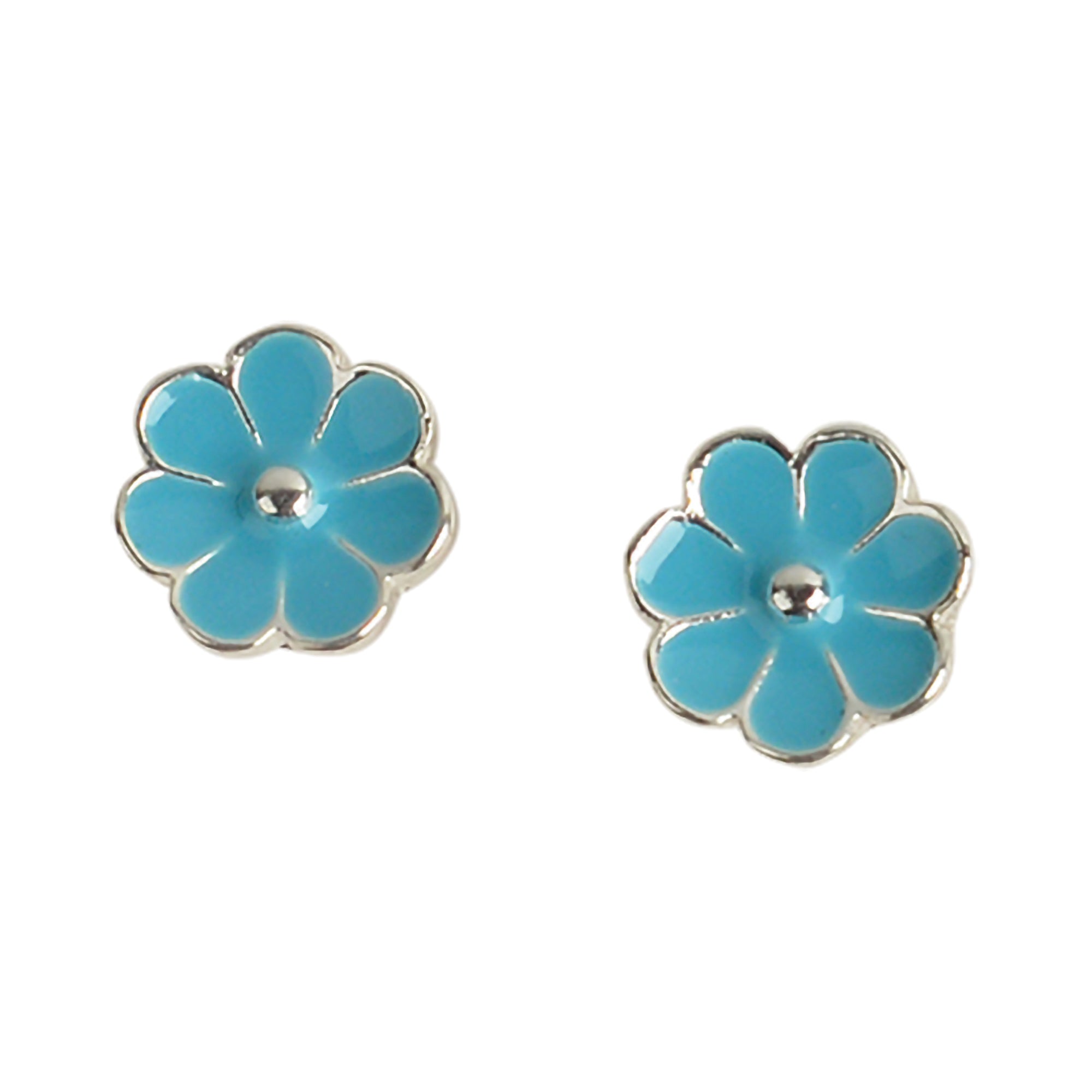 Enamel Daisy Stud Earrings - Viva life Jewellery