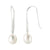 Fresh Water Pearl Modern Flat Wire Threader Earrings