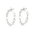 Silver Paperclip Chain Hoop Earrings