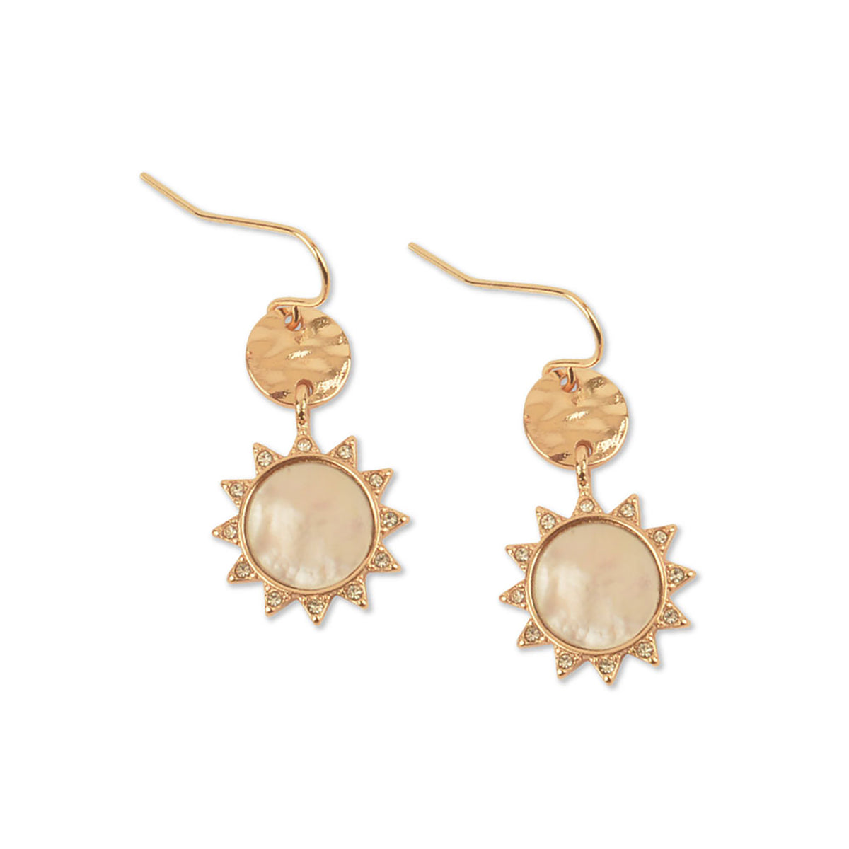 MOP Crystal Sun Drop Earrings - Viva life Jewellery
