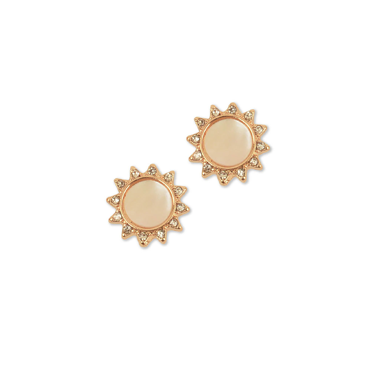 MOP Crystal Sun Stud Earrings - Viva life Jewellery