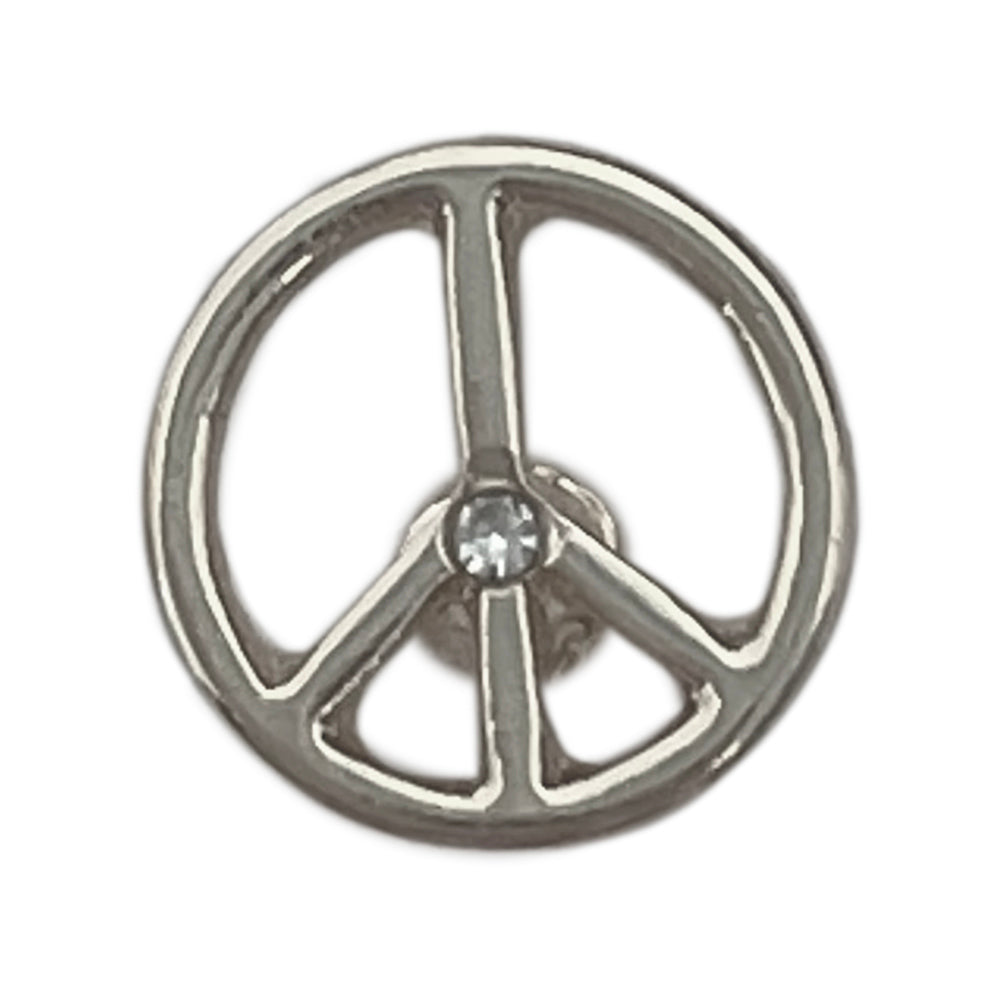 Mini Crystal Peace Sign Stud Earrings - Viva life Jewellery