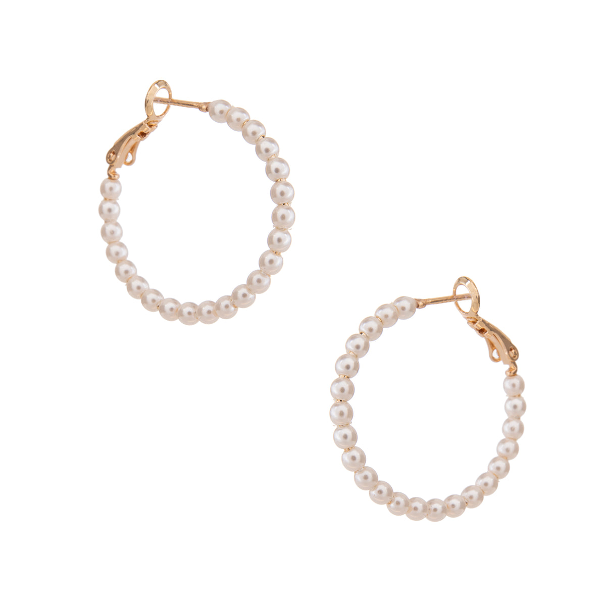 Fancy Pearl Hoop Earrings