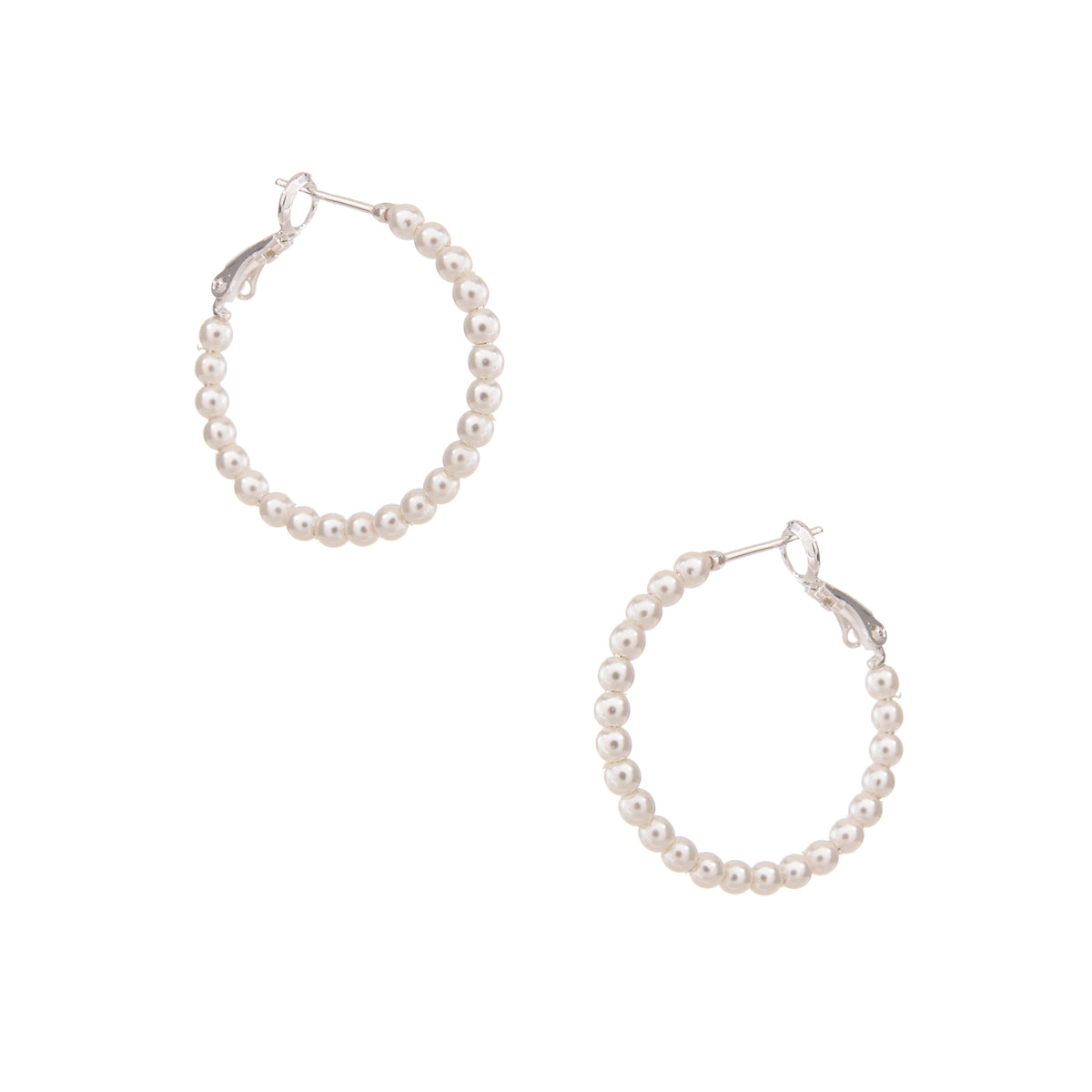 Fancy Pearl Hoop Earrings