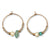 Stone Chip, Pearl & Seed Bead Hoop Earrings - Viva life Jewellery