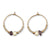 Stone Chip, Pearl & Seed Bead Hoop Earrings - Viva life Jewellery