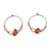 Stone Chip, Pearl & Seed Bead Hoop Earrings - Viva life Jewellery