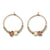 Stone Chip, Pearl & Seed Bead Hoop Earrings - Viva life Jewellery