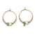 Stone Chip, Pearl & Seed Bead Hoop Earrings - Viva life Jewellery