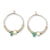 Stone Chip, Pearl & Seed Bead Hoop Earrings - Viva life Jewellery