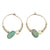 Stone Chip, Pearl & Seed Bead Hoop Earrings - Viva life Jewellery