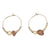 Stone Chip, Pearl & Seed Bead Hoop Earrings - Viva life Jewellery