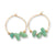 Natural Stone Chip Hoop Earrings - Viva life Jewellery