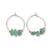 Natural Stone Chip Hoop Earrings - Viva life Jewellery