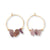 Natural Stone Chip Hoop Earrings - Viva life Jewellery