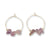 Natural Stone Chip Hoop Earrings - Viva life Jewellery