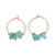 Natural Stone Chip Hoop Earrings - Viva life Jewellery