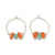 Natural Stone Chip Hoop Earrings - Viva life Jewellery