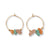 Natural Stone Chip Hoop Earrings - Viva life Jewellery