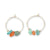 Natural Stone Chip Hoop Earrings - Viva life Jewellery