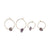 Gold Hoop Stone Chip Earrings Pair - Viva life Jewellery