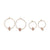 Gold Hoop Stone Chip Earrings Pair - Viva life Jewellery
