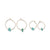 Gold Hoop Stone Chip Earrings Pair - Viva life Jewellery