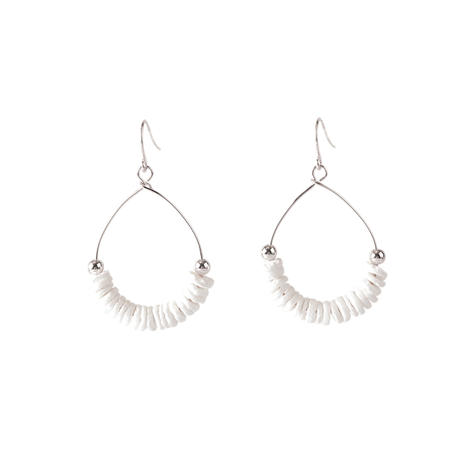 White Clam Shell Earrings - Viva life Jewellery