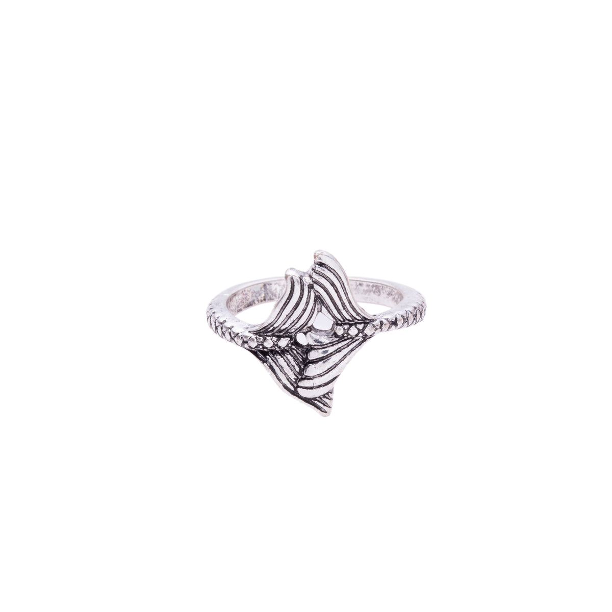Antiqued Mermaid Tail Wrap Ring