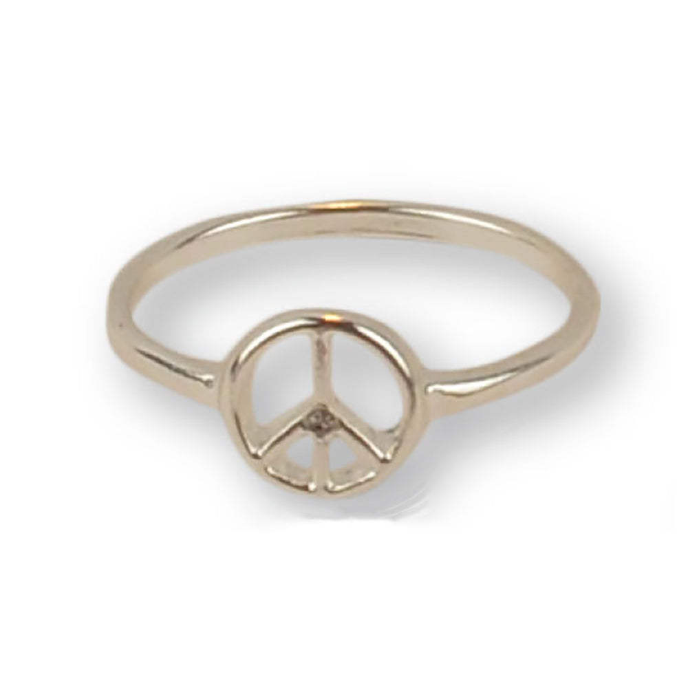 Crystal Peace Sign Ring - Viva life Jewellery
