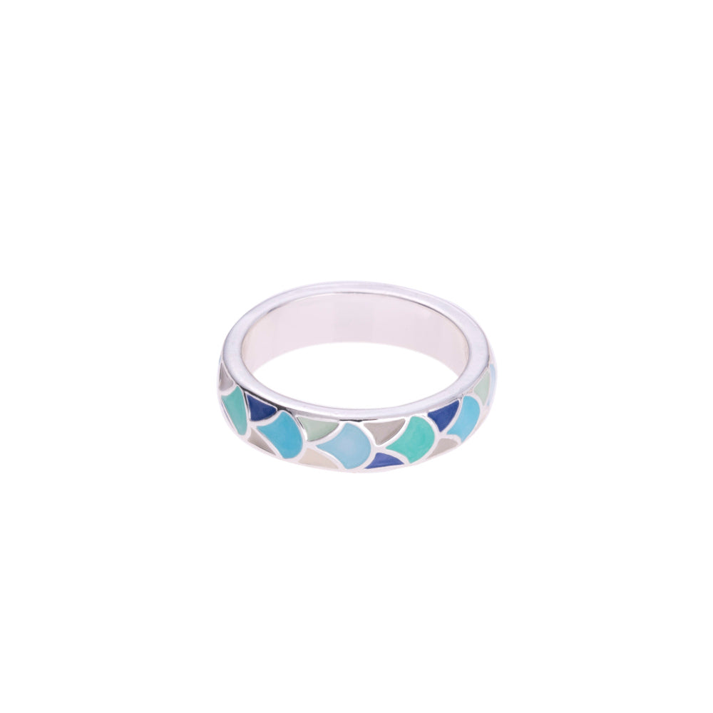Enamel Mermaid Scale Ring