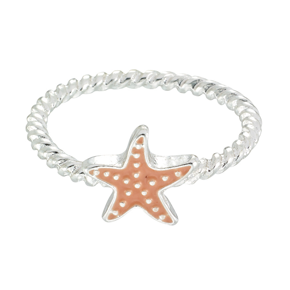 Starfish Enamel Ring