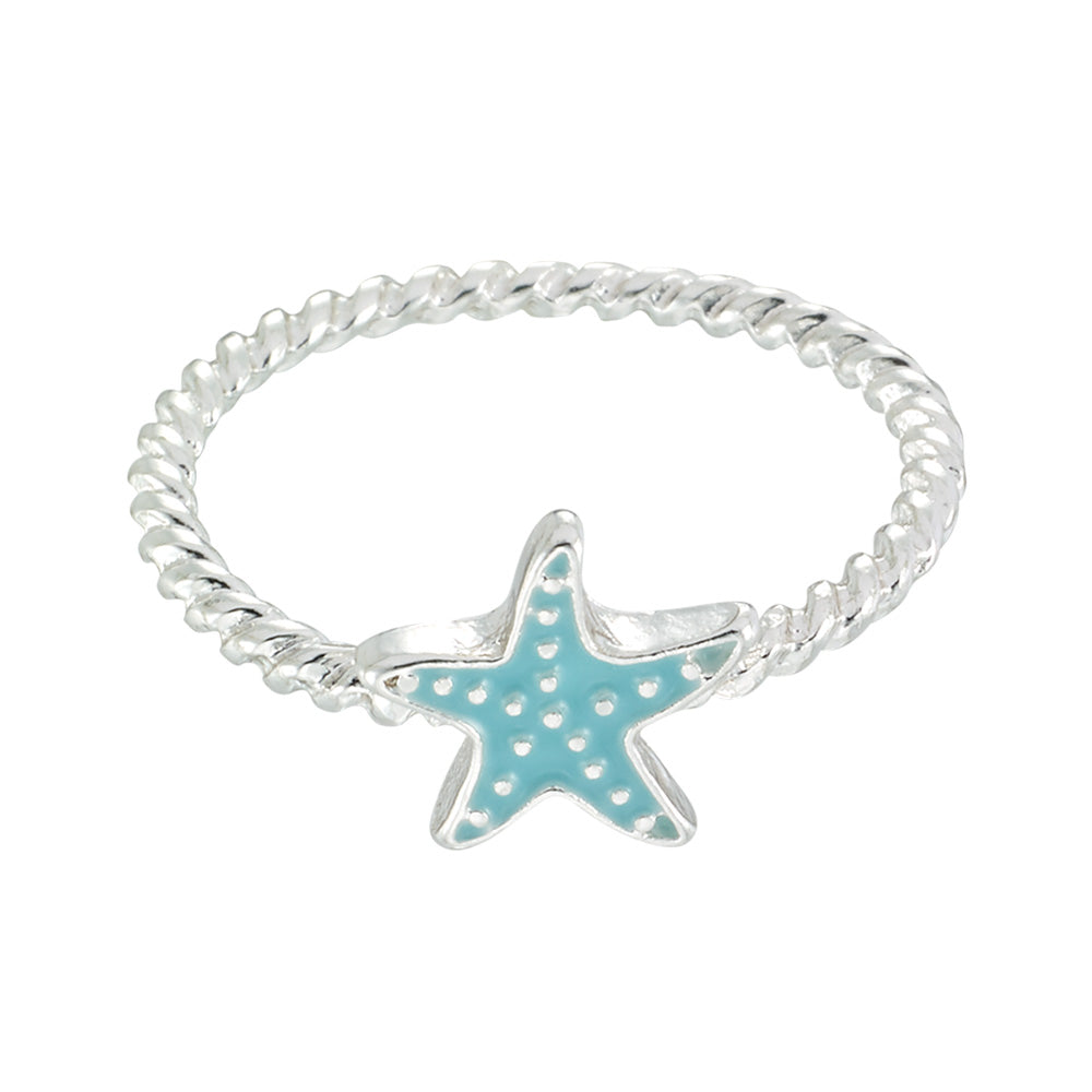 Starfish Enamel Ring