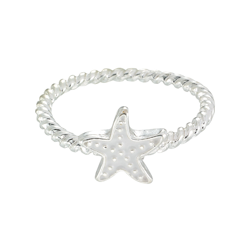Starfish Enamel Ring