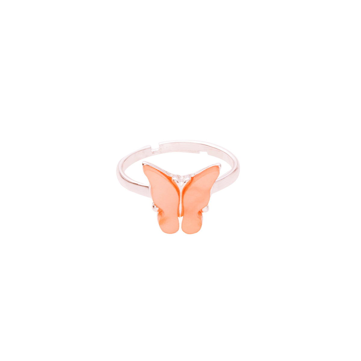 Colorful Acrylic Butterfly Adjustable Ring