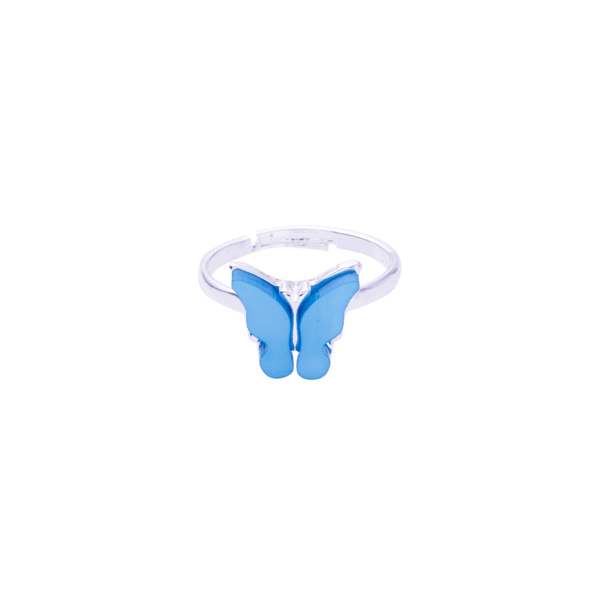 Colorful Acrylic Butterfly Adjustable Ring