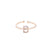 Gold Crystal Initial Pave Adjustable Ring