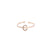 Gold Crystal Initial Pave Adjustable Ring