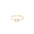 Gold Crystal Initial Pave Adjustable Ring
