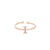Gold Crystal Initial Pave Adjustable Ring